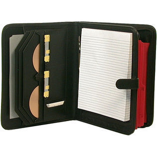 Bond Street Ltd Bond Street 712020BLK Deluxe Black Leather-look Writing Pad and File Holder