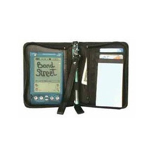 Bond Street Ltd Luxurious JDD Leather Zippered PDA Case with Jotter