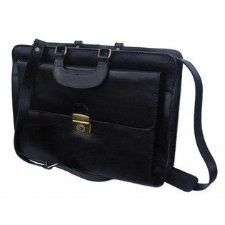 Bond Street Ltd Leather Briefcase in Black