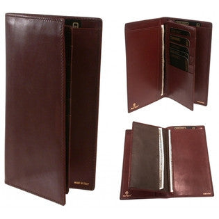 Bond Street Ltd Bond Street 890052BRN Bond Street, POLISHED CALF Leather Breast Secretary Wallet with Wing