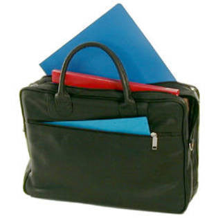 Bond Street Ltd  Black Leather Look Soft Attache Case by Bond Street