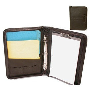 Bond Street Ltd  Legal Size Leather-Look Sliding Handles Legal Padfolio - Color: Brown