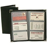 Bond Street 712103BLK Exec Black Slim Leather Look Buisness Card Holder Case