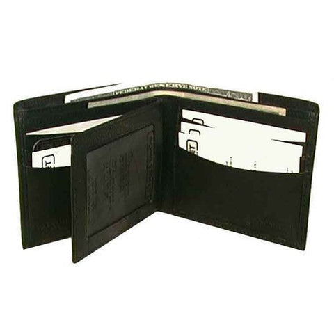 Bond Street Billfold Wallet in Black with Wing 820013BLK