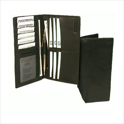 Bond Street Breast Pocket Secretary Wallet with Inside Zipper 820052BLK