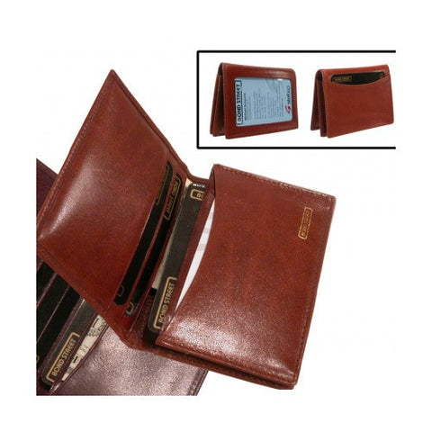 Bond Street Cordoba Leather Business Card Case Wallet - 840063BUR