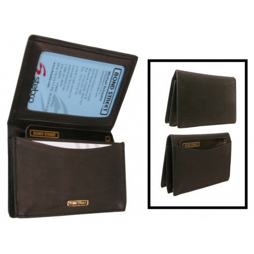 Bond Street Chamoix Leather Business Card Case - 860061BLK