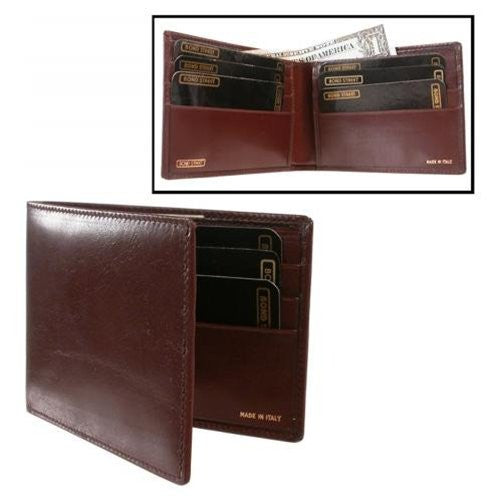 Bond Street Brown Leather Slim Bi-Fold Wallet-890010BRN