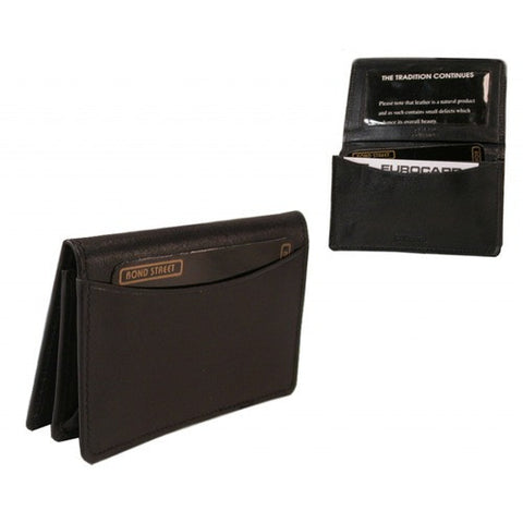 Bond Street Glazed Cow Hide Leather Business Card Wallet - 990061MAH