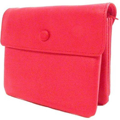 3 Zip Pouch Leather Makeup Jewellery Travel Case